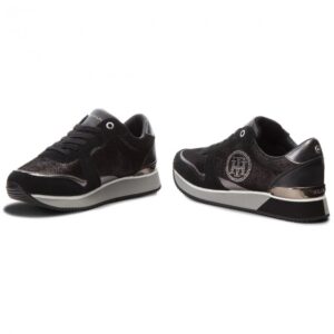 Sneakersy TOMMY HILFIGER - Stud City Snea FW0FW03229 Black 990