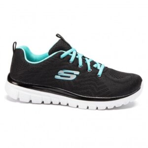 Buty SKECHERS - Get Connected 12615/BKTQ Black/Turquoise