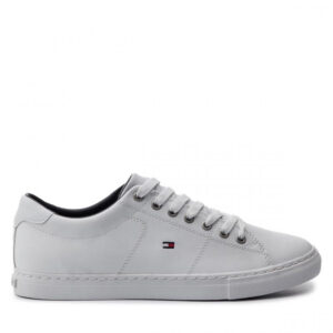 Sneakersy Tommy Hilfiger - Essential Leather Sneaker FM0FM02157 White 100