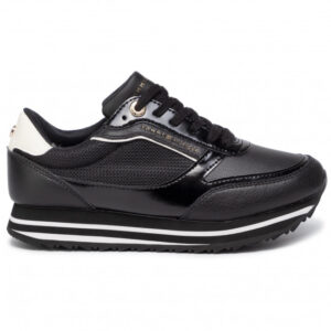 Sneakersy TOMMY HILFIGER - Tommy Retro Branded Sneaker FW0FW04305 Black 990