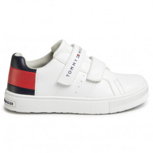 Sneakersy TOMMY HILFIGER - Low Cut Velcro Sneaker T3B4-30719-0193Y003 White/Blue/Red Y003