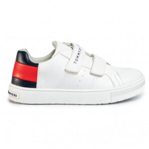 Sneakersy TOMMY HILFIGER - Low Cut Velcro Sneaker T3B4-30719-0193 S White/Blue/Red Y003