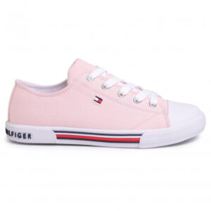 Trampki TOMMY HILFIGER - Low Cut Lace-Up Sneaker T3A4-30605-0890 S Pink 308