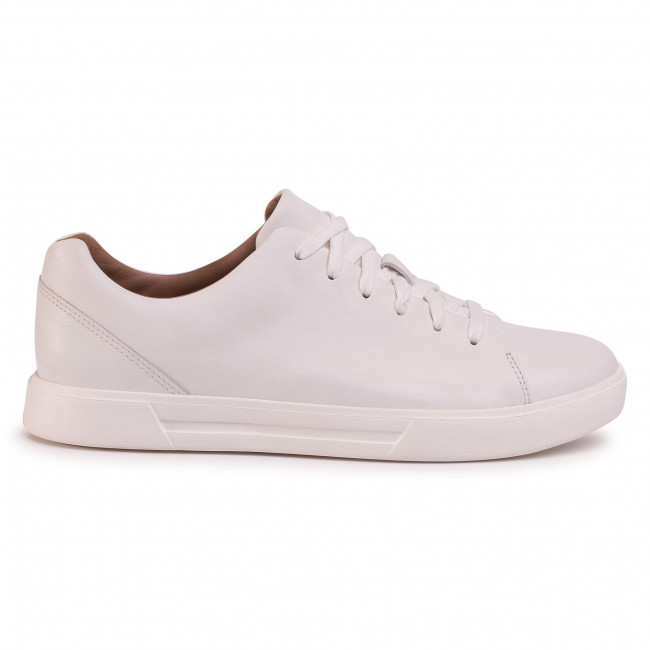 Sneakersy CLARKS – Un Costa Lace 261401647 White Leather – białe