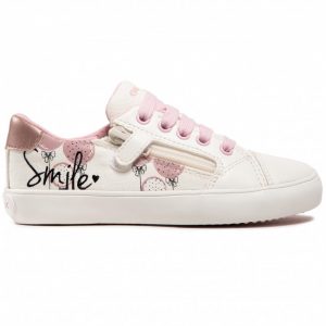 Sneakersy GEOX - J Gisli G. B J024NB 0AW54 C0406 S White/Pink