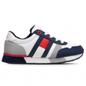 Sneakersy TOMMY HILFIGER - Low Cut Lace-Up Sneaker T3B4-31092-0732 M Blue/Red X040