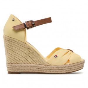 Espadryle TOMMY HILFIGER - Basic Opened Toe High Wedge FW0FW04784 Delicate Yellow ZFF
