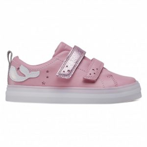 Sneakersy CLARKS - FlareShelllo T 261580706 Pink Leather