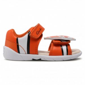 Sandały CLARKS - Zora Nemo T 261583957 Orange Leather
