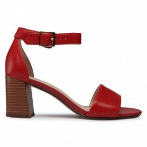 Sandały CLARKS - Jocelynne Cam 261594154 Red Leather