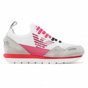 Sneakersy EMPORIO ARMANI - X3X116 XM671 R901 Plast/White/Silv/Pinnk