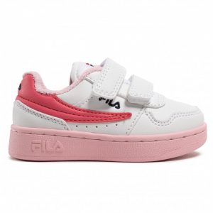 Sneakersy FILA - Arcade Velcro Infants 1011078.94F White/Coral Blush