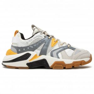 Sneakersy GEOX - T01 A T94BTA 01422 C0592 White/Yellow