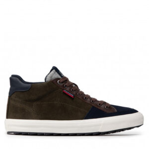 Sneakersy TOMMY HILFIGER - Core High Winter Suede Mix FM0FM03724 Army Green RBN