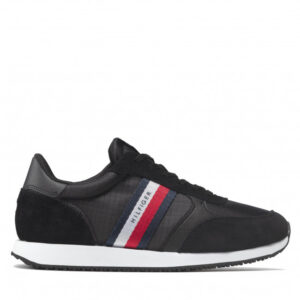 Sneakersy TOMMY HILFIGER - Runner Lo Mix Ripstop FM0FM03737 Black BDS