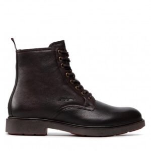 Kozaki TOMMY HILFIGER - Elevated Rounded Lth Mid Boot FM0FM03788 Cocoa GT6