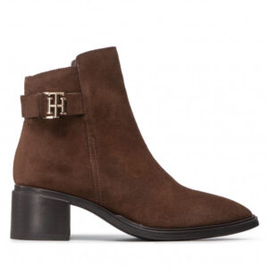 Botki TOMMY HILFIGER - Hardware Th Mid Heel Boot FW0FW06011 Cocoa GT6