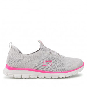 Sneakersy SKECHERS - She's Magnificent 104075/LGHP Light Gray/Hot Pink