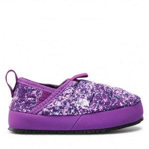 Kapcie THE NORTH FACE - Youth Thermoball Traction Mule II NF0A39UX32J Gravity Purple Paint Spots Print/Gravity Purple