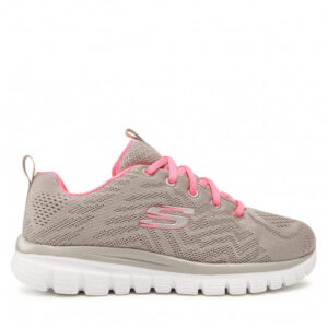 Buty SKECHERS - Get Connected 12615/GYCL Gray/Coral