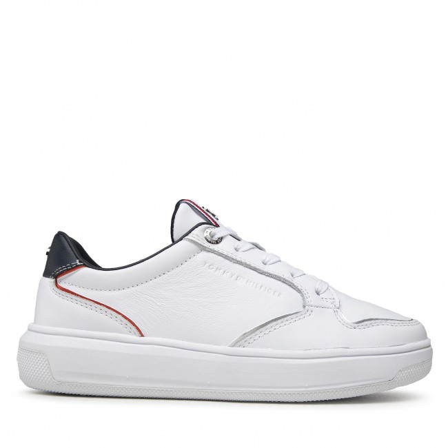 Sneakersy TOMMY HILFIGER – Elevated Cupsole Sneaker FW0FW06098 Rwb 0GY – białe