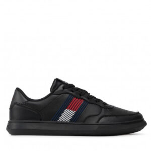 Sneakersy TOMMY HILFIGER - Essential Leather Cupsole Evo FM0FM03904 Black BDS