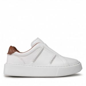 Sneakersy CLARKS - Hero Lite Slip 261615254 White Leather