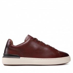 Sneakersy CLARKS - CourtLite Lace 261637587 Dark Tan Leather