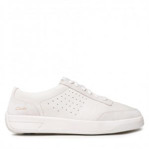 Sneakersy CLARKS - Hero Air Lace 261528877 White Leather