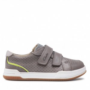 Sneakersy CLARKS - Fawn Solo K 261624997 Grey Leather