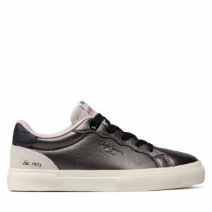 Sneakersy PEPE JEANS - Kenton Classic Girl PGS30511 Dark Silver 944