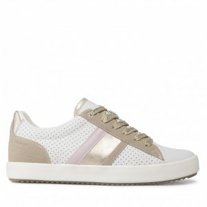 Sneakersy GEOX - D Blomiee A D166HA 085AU C1ZH6 White/Lt Taupe