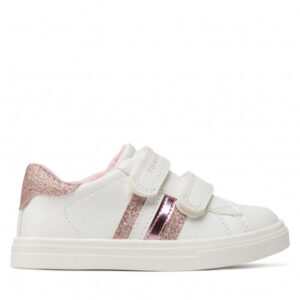Sneakersy TOMMY HILFIGER - Low Cut Velcro Sneaker T1A4-32129-1373X S White/Pink X134