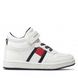 Sneakersy TOMMY HILFIGER - Higt Top Lace-Up T1B4-32049-0900 S White 100