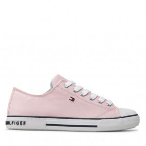 Trampki TOMMY HILFIGER - Low Cut Lace-Up Sneaker T3A4-32117-0890 S Pink 302