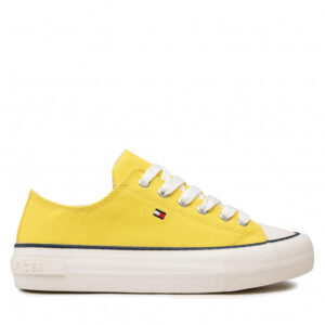 Trampki TOMMY HILFIGER - Low Cut Lace-Up Sneaker T3A4-32118-0890 S Yellow 200