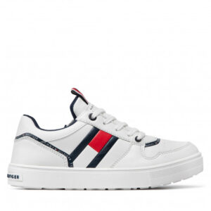 Sneakersy TOMMY HILFIGER - Low Cut Lace-Up Sneaker T3B4-32065-0900 S White 100