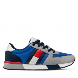 Sneakersy TOMMY HILFIGER - Low Cut Lace-Up Sneaker T3B4-32241-1040 S Grey/Royal X602