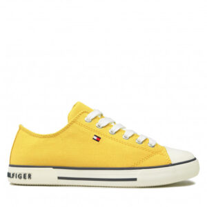 Trampki TOMMY HILFIGER - Low Cut Lace-Up Sneaker T3X4-32207-0890 S Yellow 200