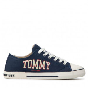 Trampki TOMMY HILFIGER - Low Cut Lace-Up Sneaker T3X4-32208-1352 S Blue 800