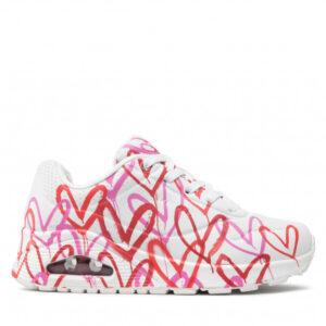 Sneakersy SKECHERS - Spread The Love 155507/WRPK White/Red/Pink