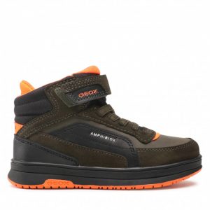 Sneakersy GEOX - J Astuto B.B Abx A J16FDA 0ME22 C3348 M Military/Fluo Orange