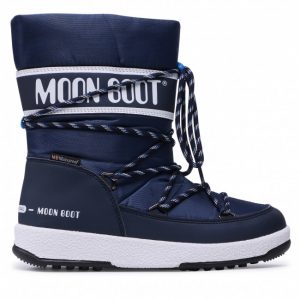 Śniegowce MOON BOOT - Jr Boy Sport Wp 34051300002 D Blue Navy/White