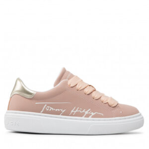 Sneakersy TOMMY HILFIGER - Low Cut Lace-Up Sneaker T3A4-32149-0315 S Power Pink 305