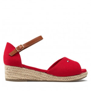 Espadryle Tommy Hilfiger - Rope Wedge Sandal T3A7-32185-0048 M Red 300