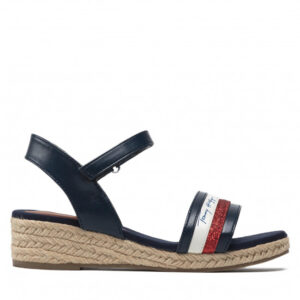 Espadryle Tommy Hilfiger - Rope Wedge Sandal T3A7-32188-1379 Blue/White/Red Y004