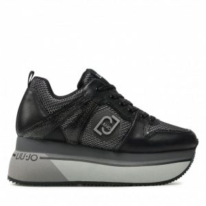 Sneakersy LIU JO - Super Maxi Wonder BA2039 PX030 Black/Silver 01039