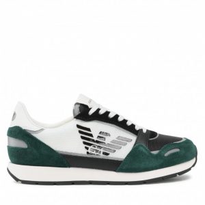 Sneakersy EMPORIO ARMANI - X4X537 XM678 Q827 Green/Black/Off Wht