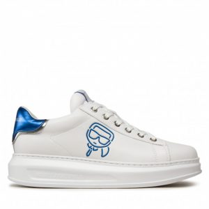 Sneakersy KARL LAGERFELD - KL52531 White Lthr w/Blue