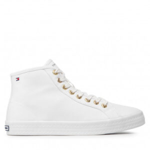 Sneakersy TOMMY HILFIGER - Essential Midcut Sneaker FW0FW06176 White YBR